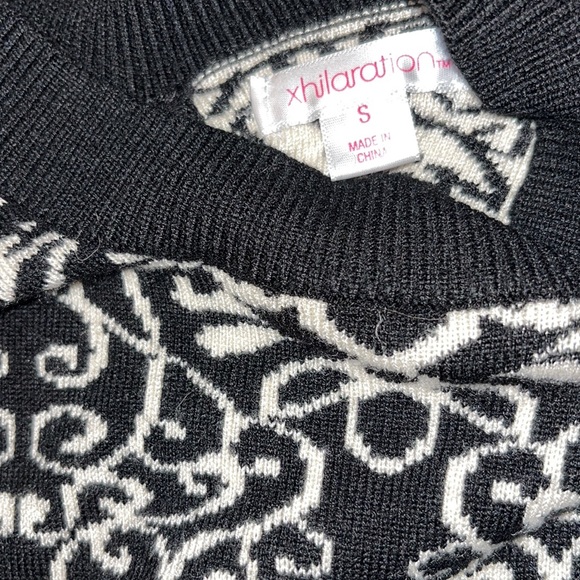 Xhilarations black & white print dress Size Small #10181 - Picture 5 of 6